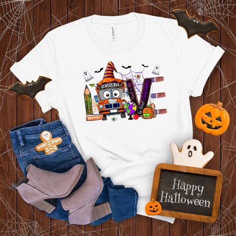 Happy Halloween Love School Bus Driver Shirt, Bus Driver, School Bus Lover sold by Emma Brady ...