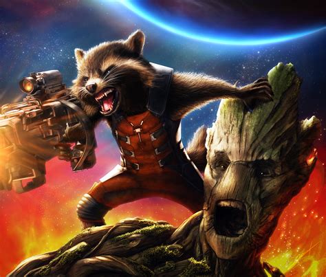 Rocket Raccoon and Groot by Callyste on DeviantArt