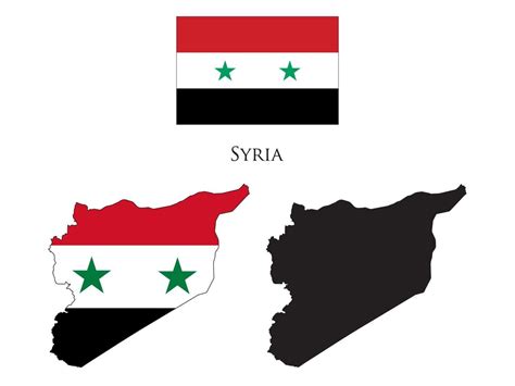 syria flag and map illustration vector 21822872 Vector Art at Vecteezy