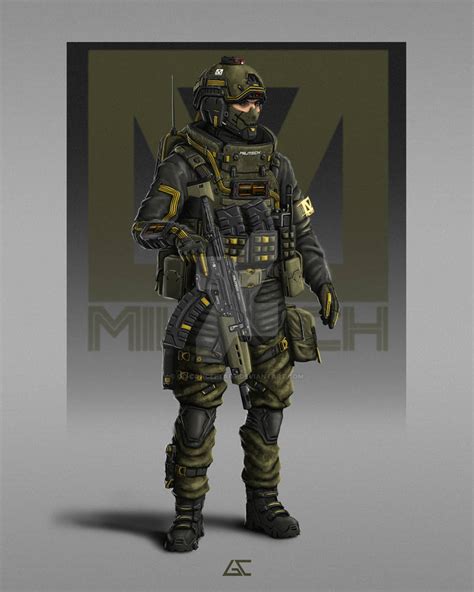 CYBERPUNK - MILITECH RIFLEMAN by GC-Conceptart on DeviantArt