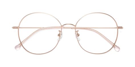Rose Gold Grandpa Oversized Round Eyeglasses - Dallas