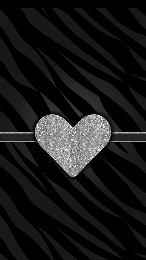 Glitter Iphone Black And Red Heart Wallpaper - Love Music