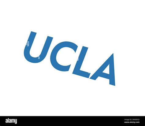 University of California Los Angeles, Rotated Logo, White Background B ...