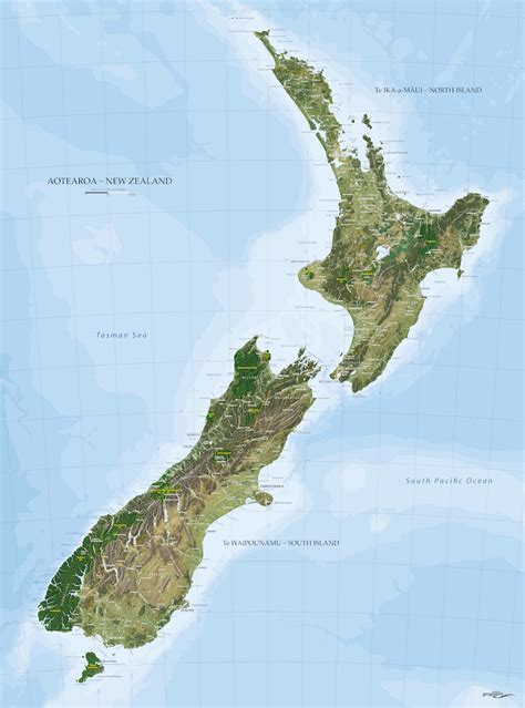 New Zealand map - Geographx