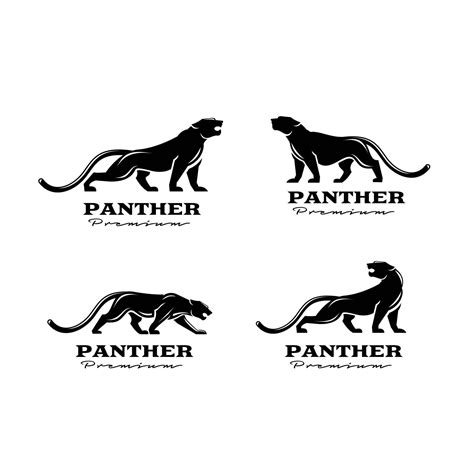 set collection premium black panther vector logo illustration design 2373564 Vector Art at Vecteezy