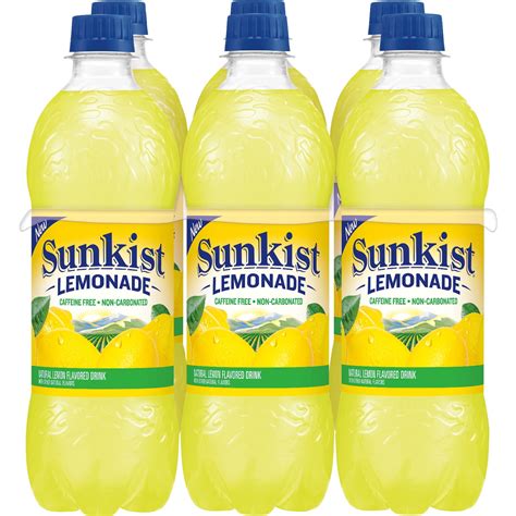 Sunkist Caffeine-Free Lemonade, 0.5 L, 6 Count - Walmart.com - Walmart.com