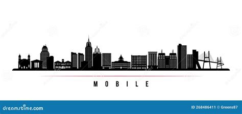 Mobile Skyline, Monochrome Silhouette. Cartoon Vector | CartoonDealer.com #214647523