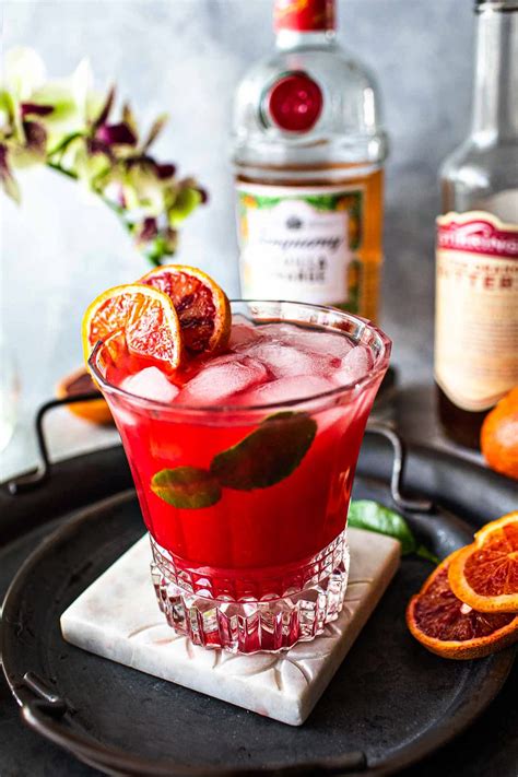 Tanqueray Seville Orange Gin Cocktail with Blood Orange - Simply Suwanee