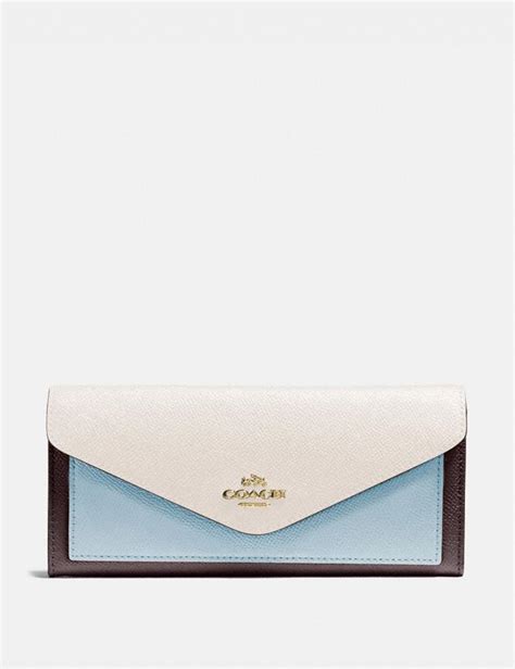 COACH: Soft Wallet In Colorblock