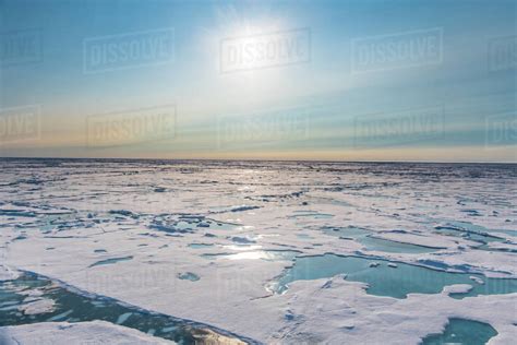 Melting ice at North Pole, Arctic - Stock Photo - Dissolve