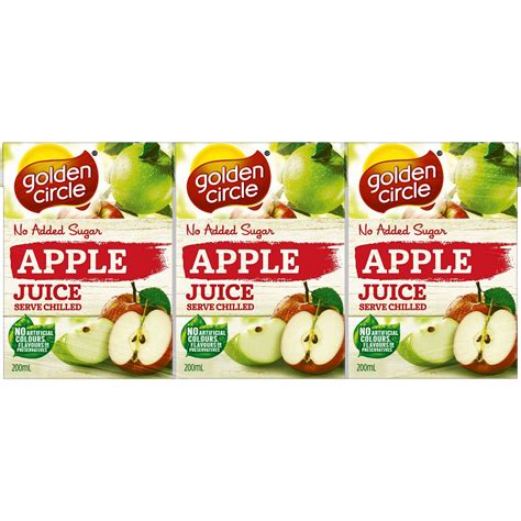 Golden Circle Apple Juice No Added Sugar Popper Lunchbox Fruit Juices ...