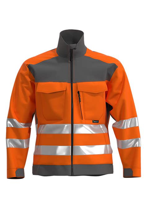 High Quality Custom workwear jackets Hi-vis safety reflective jacket waterproof and windproof ...