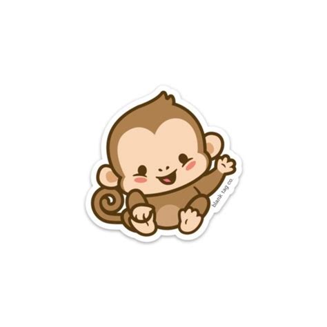 🐵🐵🐵 | Monkey stickers, Cute stickers, Elephant stickers