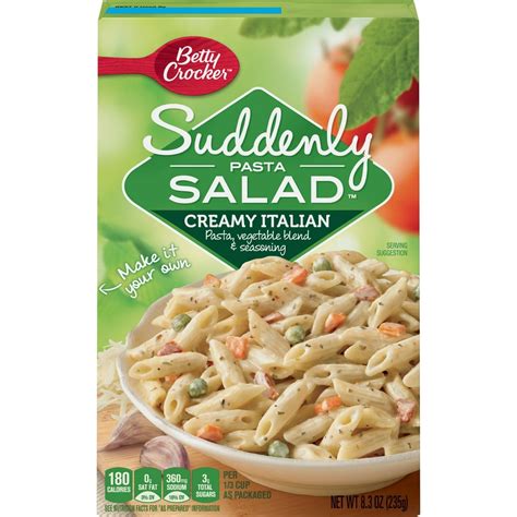 Betty Crocker Suddenly Salad Creamy Italian Pasta Salad, 8.3 oz - Walmart.com - Walmart.com