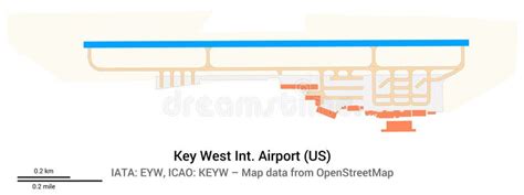 Map of Key West International Airport. IATA-code EYW Stock Photo - Image of airplane, runway ...