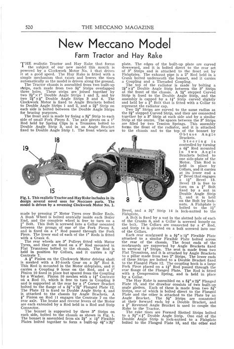 Meccano Farm Tractor and Hay Rake Manuals | Manuals and Instructions ...