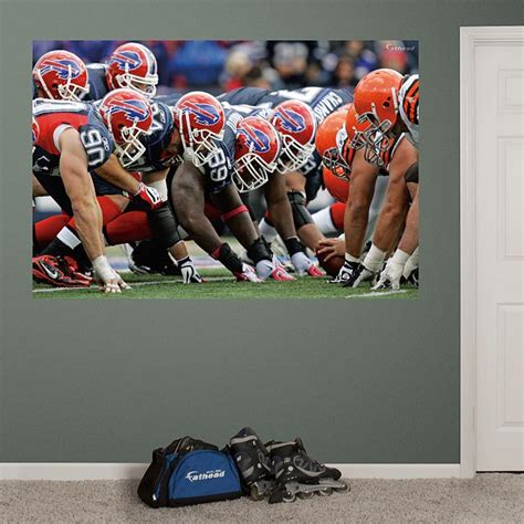 Bills-Browns Line of Scrimmage Mural - Buffalo Bills - NFL | Sports wall decals, Buffalo bills ...