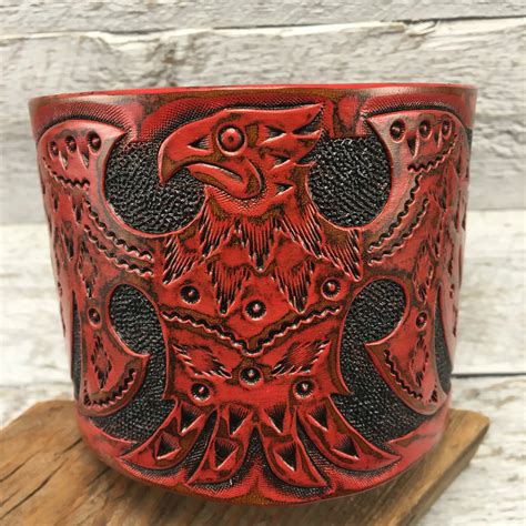 Yeti Cup Sleeve, Leather Gift, Cup Sleeve, 30 Ounce Cup, Thunderbird