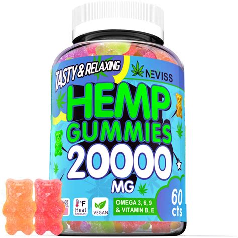 Natural Hemp Gummies 20000 MG – 333 MG Per Gummy Bear with Full ...