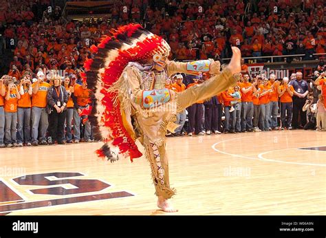 Chief Illiniwek, the mascot for the University of Illinois for the past ...