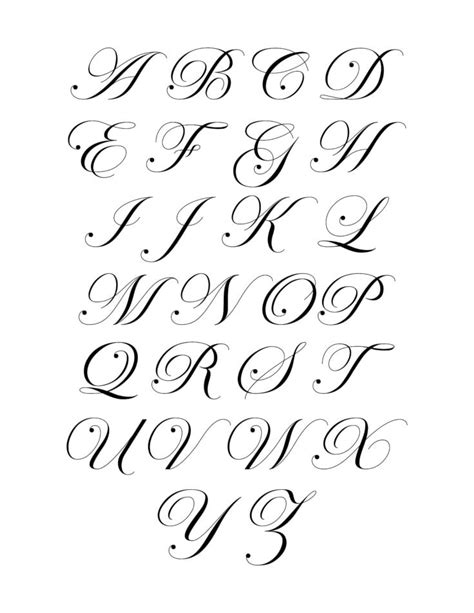 Free Cursive Letters Printable: Royal Fancy Capital Letters Set