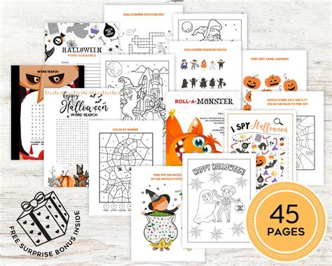 Halloween Games Activities Printable, Halloween Coloring Pages, Halloween Worksheet, Word Search ...