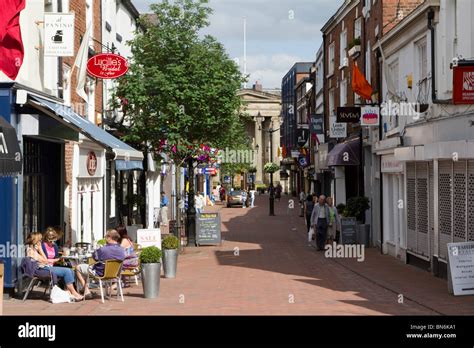 macclesfield town centre high street cheshire england uk gb Stock Photo ...