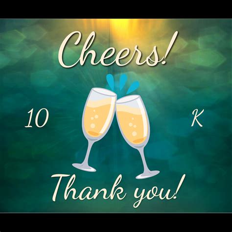 Cheers for 10k - thank you | Templates | Stencil