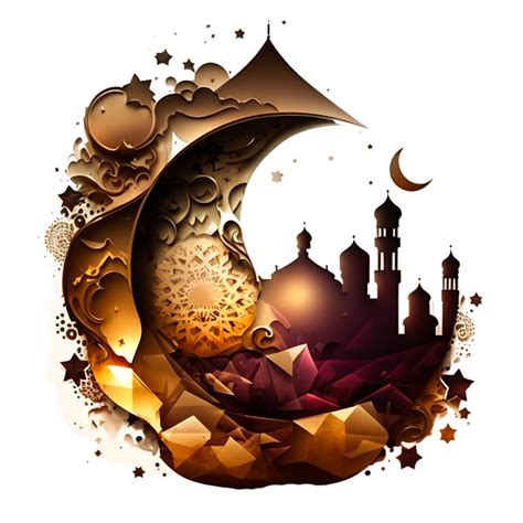 Eid Mubarak Moon Vector Hd Png Images 3d Eid Mubarak Lantern Moon ...