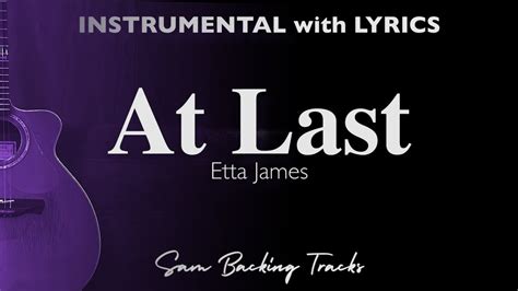 At Last - Etta James (Acoustic Karaoke) © - YouTube