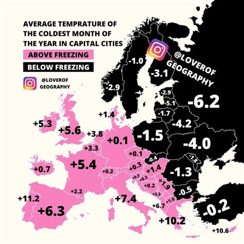 The average temperature of the coldest month in... - Maps on the Web