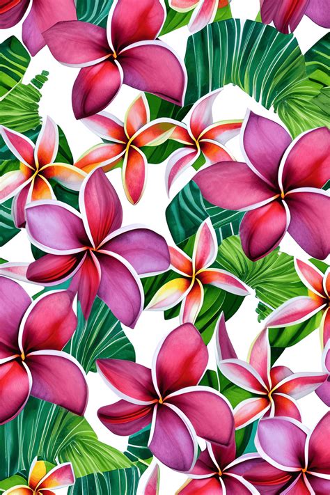 Tropical Plumeria Flowers · Creative Fabrica