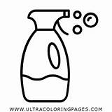 Spray Bottle Coloring Pages For Kids  Free sketch template