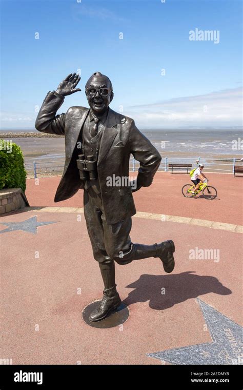 Cyclist statues eric morecambe comedian statue on beach promenad hi-res ...