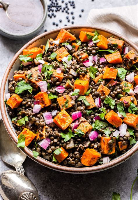 Roasted Sweet Potato Lentil Salad - Recipe Runner