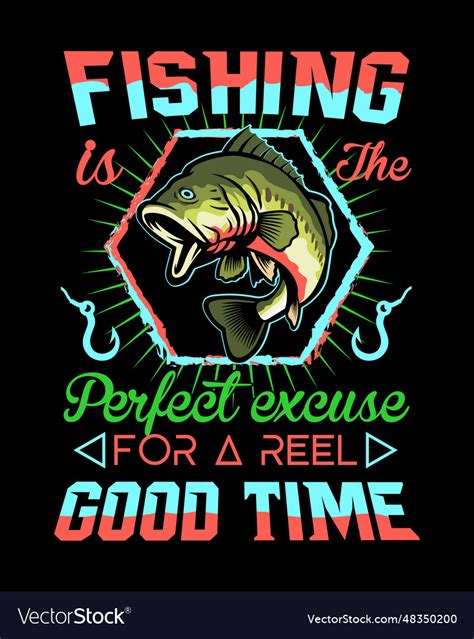 Fishing t-shirt design tee logo Royalty Free Vector Image