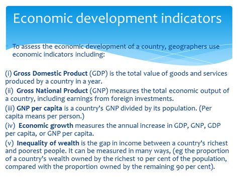 What are development indicators