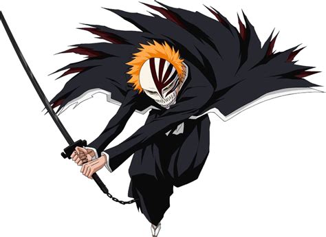 Download In The Anime 'bleach' - Ichigo Kurosaki Bankai Hollow Mask PNG ...