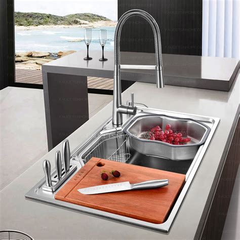 Practical Large Capacity Single Bowl Stainless Steel Kitchen Sinks