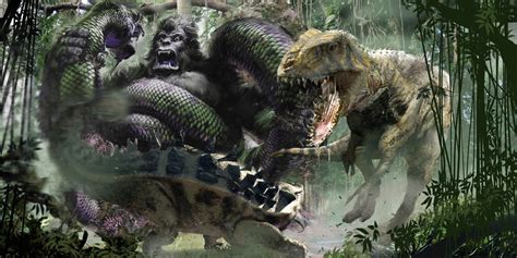 Kong vs Titanoboa, Indominus Rex and Ankylasaurus by darkriddle1 on DeviantArt