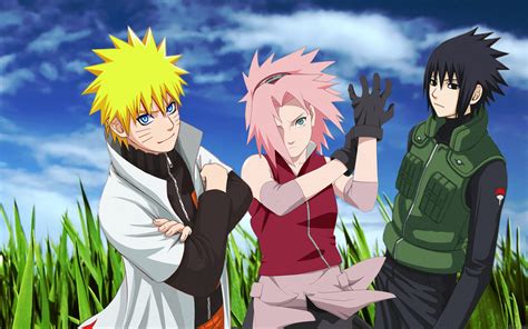 Download Sakura Haruno Sasuke Uchiha Naruto Uzumaki Anime Naruto HD Wallpaper