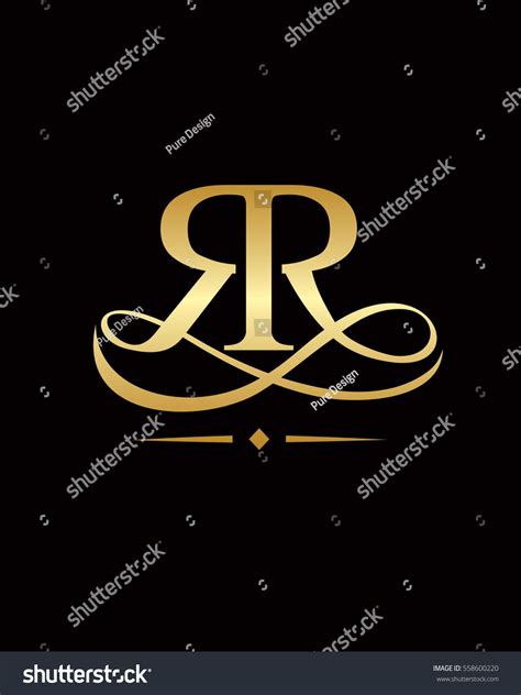 Rr Elegant Initials Stock Vector (Royalty Free) 558600220 | Shutterstock