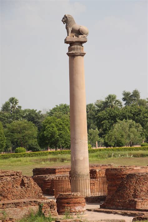 Remains of Ancient Vaishali and Ashoka Pillar , Kolhua ,Vaishali, Bihar ...