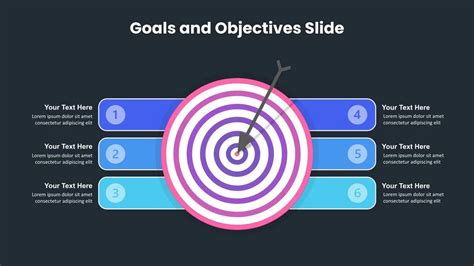 6 Point Goals & Objectives Slide Template - SlideKit