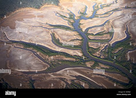 Aerial view of tidal creeks, Australia Stock Photo - Alamy