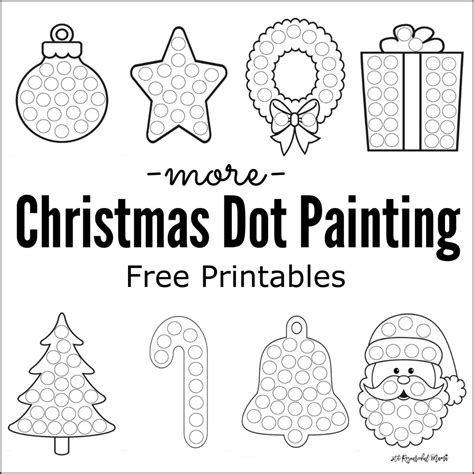 More Christmas Dot Painting {Free Printables} - The Resourceful Mama