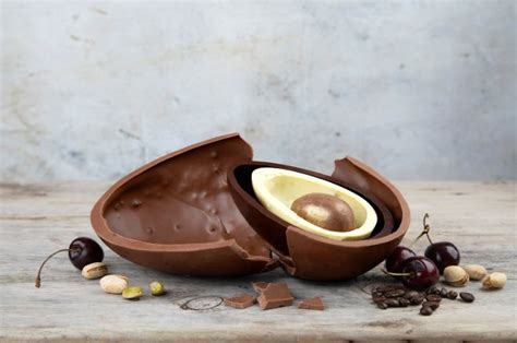 Lidl is selling an Easter egg with white, milk and dark chocolate layers and a salted caramel ...