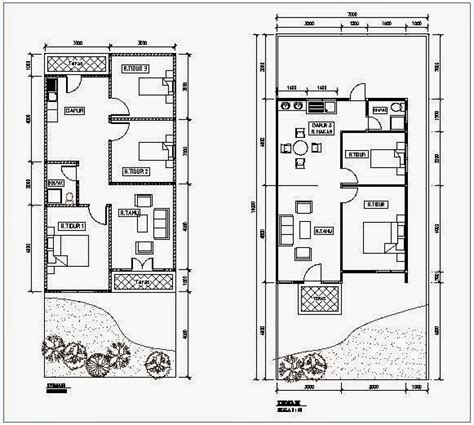 Denah Rumah Type 45 Dua Lantai Idaman Keluarga