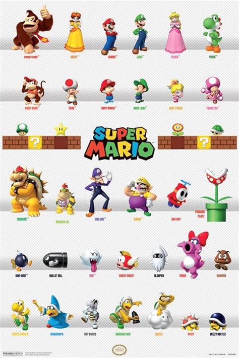 Super Mario Characters Cool Wall Decor Art Print Poster 12x18 : Amazon.ca: Home