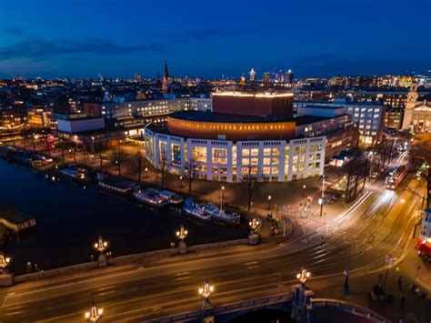 Premium Photo | Aerial view of opera house in amsterdam netherlands